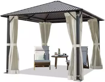 Toolport Hardtop Gartenpavillon Moonlight 3 x 3 m (300220)