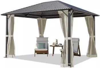 Toolport Hardtop Gartenpavillon Moonlight 3 x 3,65 m (300222)