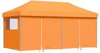 vidaXL Partyzelt Faltbar Pop-Up mit 4 Seitenteilen Orange