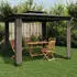 vidaXL Pavillon mit Doppeldach anthrazit 3,94 x 2,96 m (368447)
