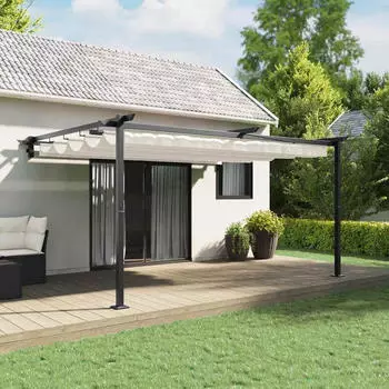 vidaXL Wandpavillon creme 4 x 3 m (4003974)