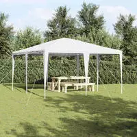 vidaXL Party-Zelt Wei&szlig; 400 x 400 x 266 cm Polyethylen und Stahl