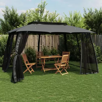 vidaXL Pavillon mit Doppeldach creme 2,93 x 2,93 m (368448)