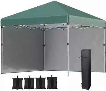 Outsunny Faltpavillon mit Seitenwänden 3 x 3 m (84C-403V00GN)
