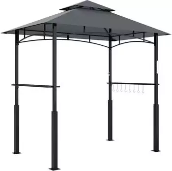 Outsunny Grillpavillon mit LED 2,43 x 1,48 m (84C-537V00CG)