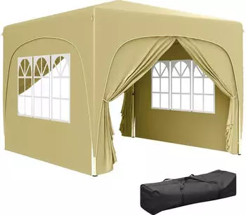 Outsunny Faltpavillon mit Seitenwänden 3 x 3 m (84C-596V00SD)
