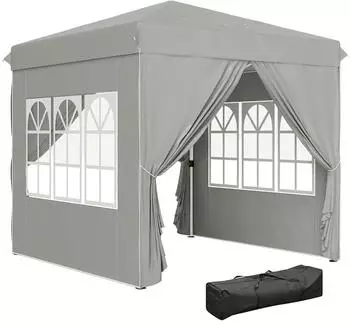 Outsunny Faltpavillon mit Seitenwänden 2,5 x 2,5 m (84C-600V00LG)