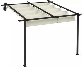 Outsunny Pergola mit verstellbarem Dach 3 x 3 m (84C-469V00CW)
