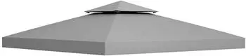 Outsunny 3x3m Replacement Gazebo Canopy light grey