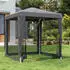 vidaXL Partyzelt mit 10 Mesh-Seitenteilen Anthrazit (9839.4010069)