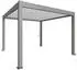 Biohort Pergola 3,5 x 3,5 m mit Lamellendach 368 x 368 cm quarzgrau-metallic/Lamellen weiß