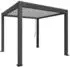 Biohort Pergola 3 x 3 m mit Lamellendach 312 x 312 cm dunkelgrau-metallic/Lamellen weiß