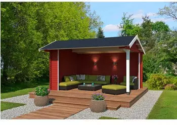Gouderak Pavillon Outdoor Life San Diego 465 x 389 cm schwedischrot