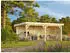 Palmako Pavillon Lenna 16,6 m² Set 309 mit Lamellenwänden 588 x 300 cm weiß