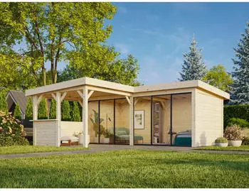 Palmako Pavillon Lenna Slide 24,9 m&sup2; Set 422 588 x 588 cm wei&szlig;