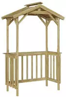 vidaXL Grillh&uuml;tte 133,5 x 63 x 200 cm Impr&auml;gniertes Kiefernholz