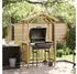 vidaXL Hexagonal wooden shelter 1.335 x 0.63 x 2 m brown