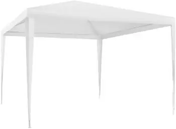 TecTake Farah pavilion in polyethylene and steel 3 x 3 x 2.5 m white