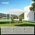 TecTake Farah pavilion in polyethylene and steel 3 x 3 x 2.5 m white
