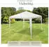 TecTake Farah pavilion in polyethylene and steel 3 x 3 x 2.5 m white
