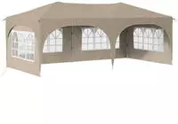 vidaXL Pop-up Partyzelt 575 x 288 x 245 cm Creme Oxford-Stoff