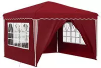 vidaXL Pop-up Partyzelt 288 x 288 x 245 cm Bordeauxrot Oxford-Stoff