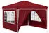 vidaXL Pop-up Partyzelt Bordeauxrot 288 x 288 x 245 cm Oxford-Stoff mit 4 Seitenwänden (42019774)