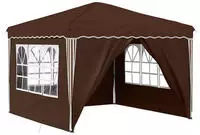 vidaXL Pop-up Partyzelt 288 x 288 x 245 cm Braun Oxford-Stoff