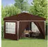 vidaXL Pop-up Partyzelt Braun 288 x 288 x 245 cm Oxford-Stoff mit 4 Seitenwänden (42019775)