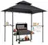 VEVOR BBQ-Pavillon 243x150cm Doppeldach pulverbeschichteter Stahl, 2-4 Personen