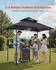 VEVOR BBQ-Pavillon 243x150cm Doppeldach pulverbeschichteter Stahl, 2-4 Personen