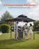 VEVOR Uimoso Grillpavillon 243x150x250cm, 2-stufiges Dach, Pulverbeschichtung (BBQ-Gazebo)