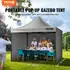 VEVOR Faltpavillon 304,8x304,8x320cm 500D PU-Gewebe höhenverstellbar 6-8 Personen