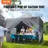 VEVOR Faltpavillon 304,8x304,8x320cm 500D PU-Gewebe höhenverstellbar 6-8 Personen