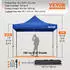 VEVOR Faltpavillon 3x3m Pop-Up 240g PVC-Polyester, Blau (10 x 10 FT Pop Up Canopy Tent)