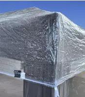 Quick-star - Pavillon Schutzhaube 2,5x2,5m Wasserdicht Transparent