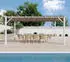 Paragon Outdoor Florenz 1116 Aluminium Pergola 350x505x236cm Weiß/Hellbraun (05011)