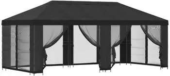 vidaXL Pavillon mit Seitenw&auml;nden 6x3m Anthrazit Polyester & Stahl (3376021)