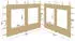 QUICK STAR Pavillon Seitenteile mit Fenster, Polyester, 3x3m, Beige, 2er-Set (48562)