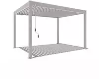 Weide Classic Pavillon Terrassen&uuml;berdachung Aluminium 3 X 4 M Ivory Sand