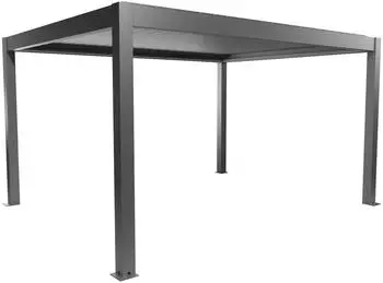 Biohort Pergola 4,5 x 3,5 m mit Lamellendach 460 x 368 cm quarzgrau-metallic