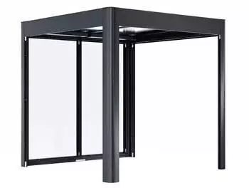 SunElements Pergola SunCover Infinity 2.2 mit R&uuml;ckwand 233 x 233 cm anthrazit