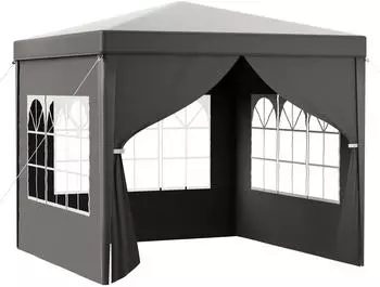 toboli Garden pavilion 3 x 3 m grey