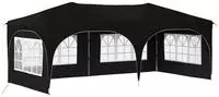 vidaXL Pop-up Partyzelt 575 x 288 x 245 cm Schwarz Oxford-Stoff