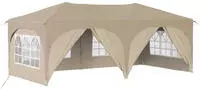 vidaXL Pop-up Partyzelt 575 x 288 x 245 cm Creme Oxford-Stoff
