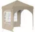 vidaXL Pop-up Partyzelt 192 x 192 x 245 cm Taupe mit 2 Seitenwänden (42019823) Creme