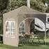 vidaXL Pop-up Partyzelt 192 x 192 x 245 cm Taupe mit 2 Seitenwänden (42019823) Creme