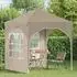 vidaXL Pop-up Partyzelt 192 x 192 x 245 cm Taupe mit 2 Seitenwänden (42019823) Creme