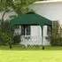 Outsunny Falt-Pavillon 2,5x2,5m UV50+ Höhenverstellbar mit 4 Sandsäcken