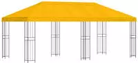 Pavillon Mit Seitenw&auml;nden 6 X 3 M Gelb Polyester Und Stahl 190 Vidaxl